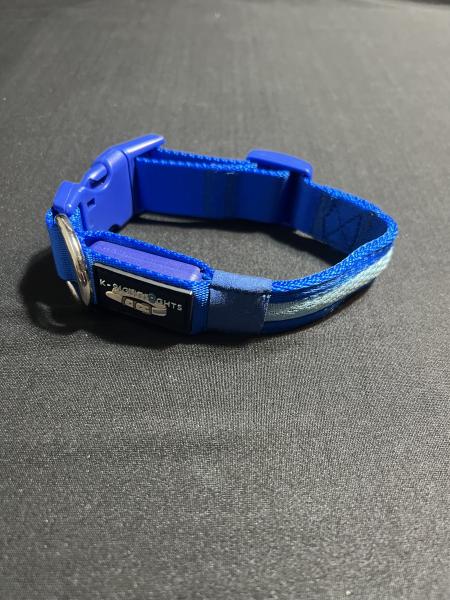 Small Blue LED Dog Collar