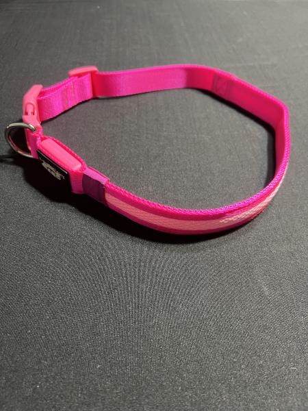 Large/Extra Large Pink LED Dog Collar